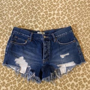 Free People denim shorts